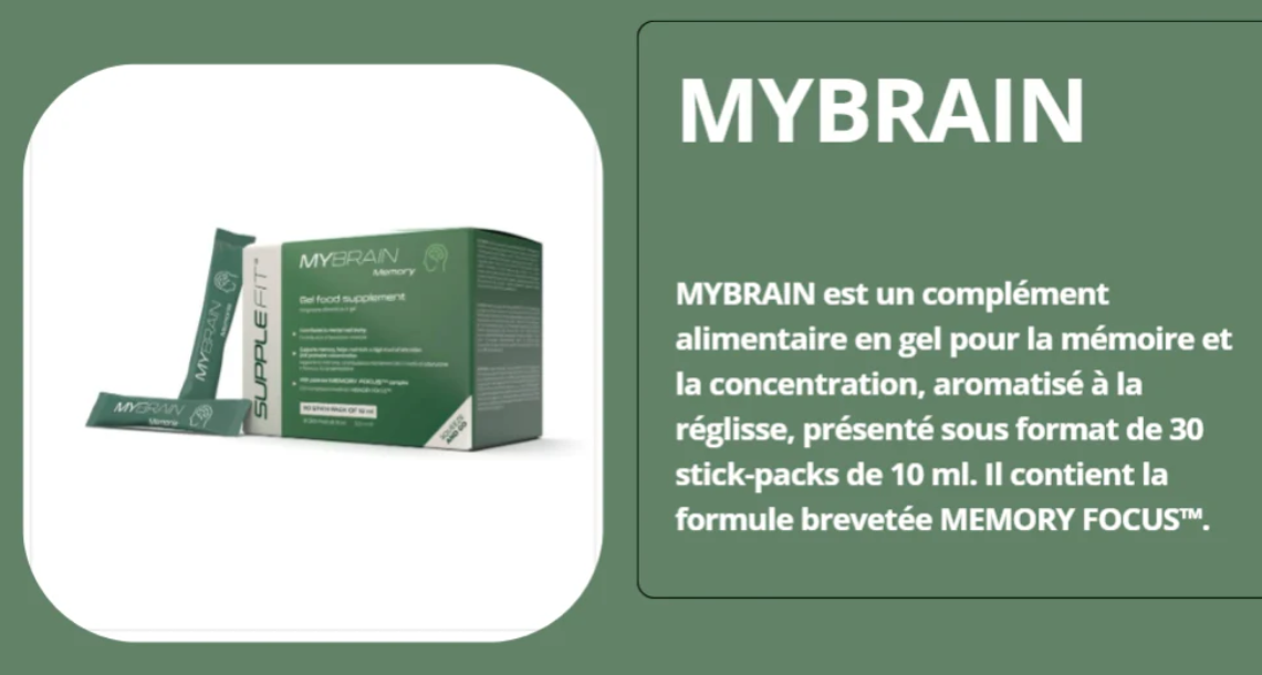 MYBRAIN-Mémoire & concentration |30 stick-pack de 10 ml