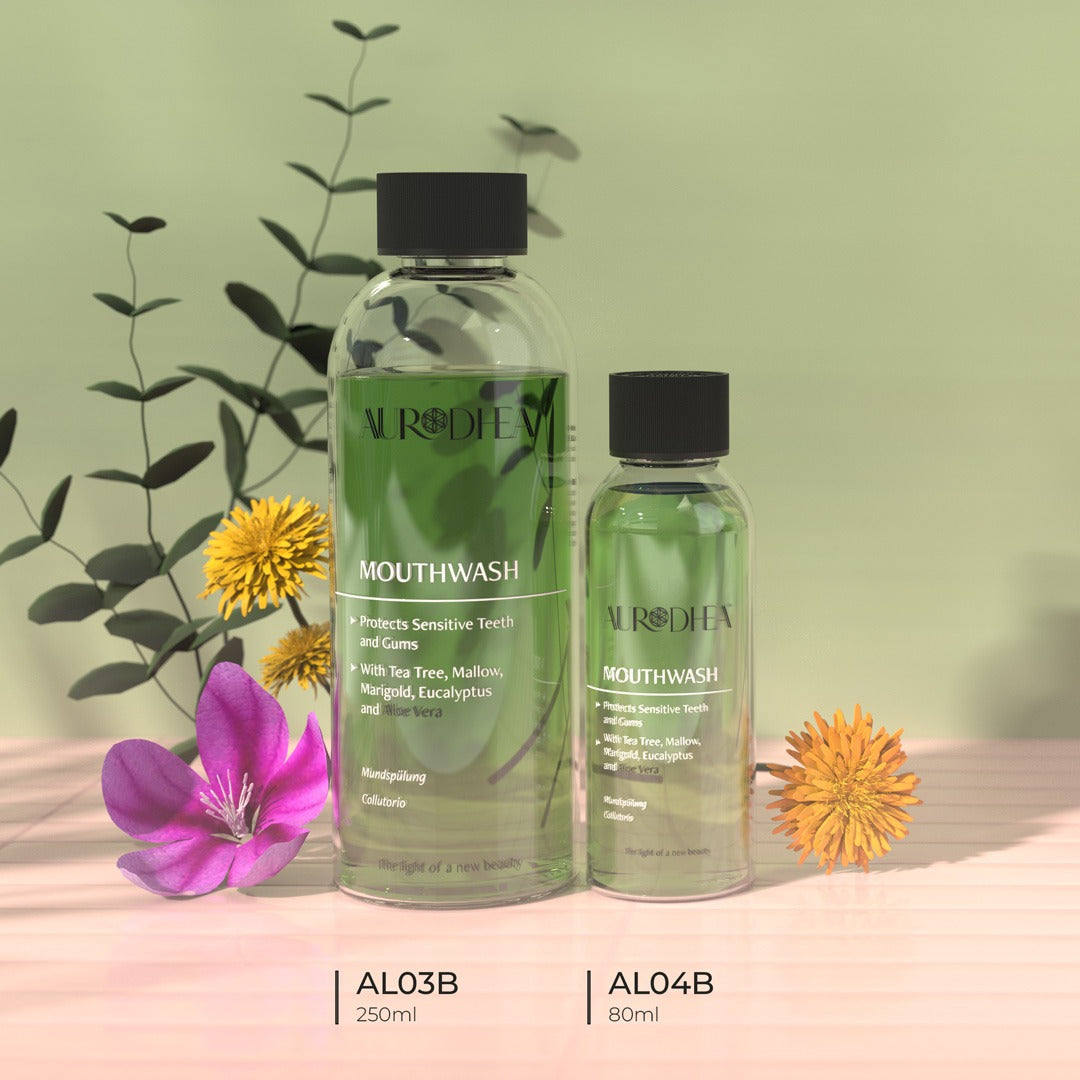 Bain de Bouche à l'Aloe Vera Aurodhea – Tea Tree, Mauve & Eucalyptus