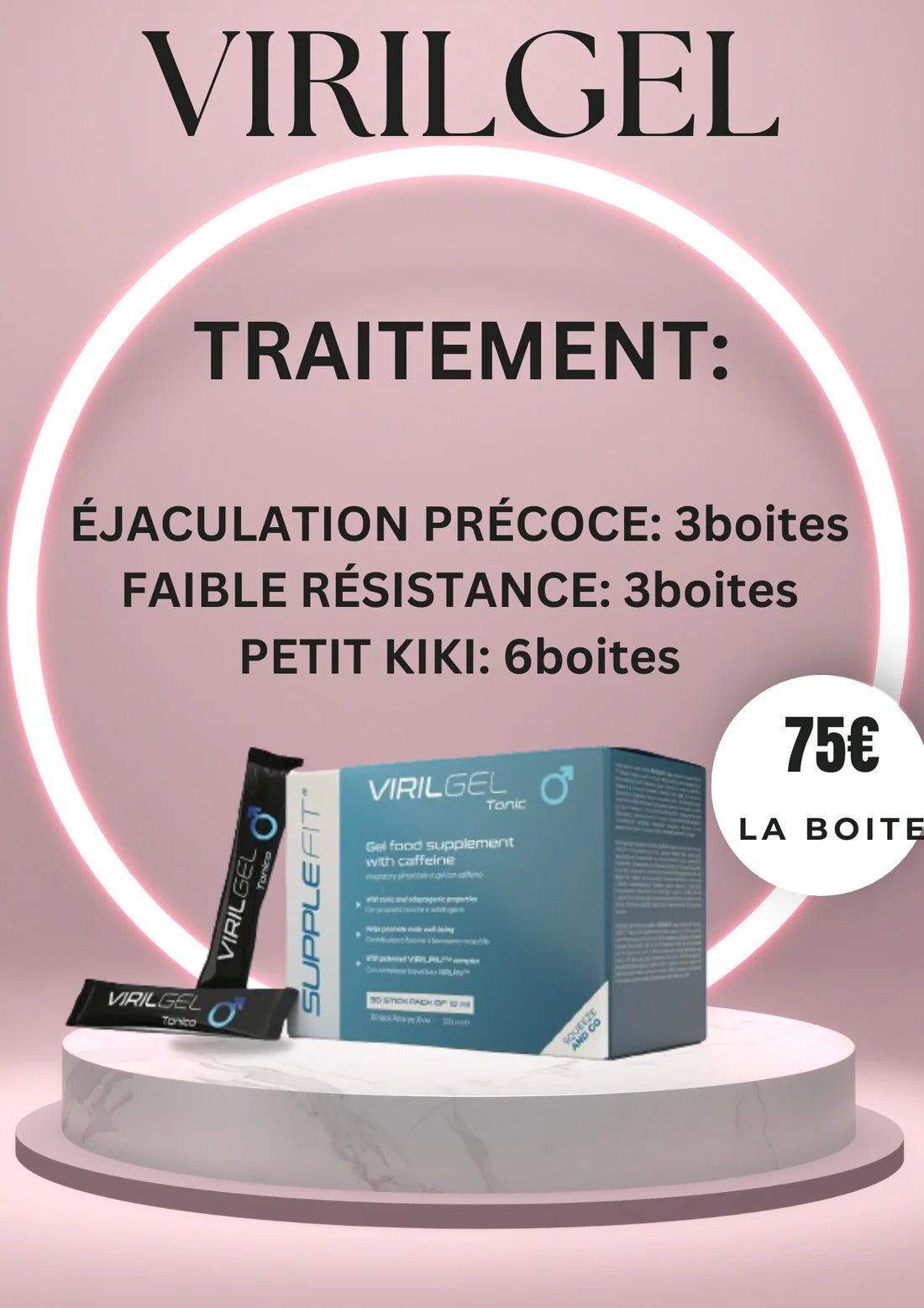 VIRILGEL -Tonique & virilité |30 stick-pack de 10 ml